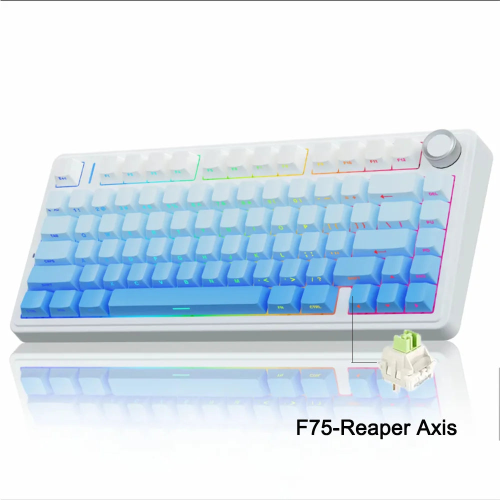 Teclado Mecánico Gaming AULA F75 RGB Inalámbrico