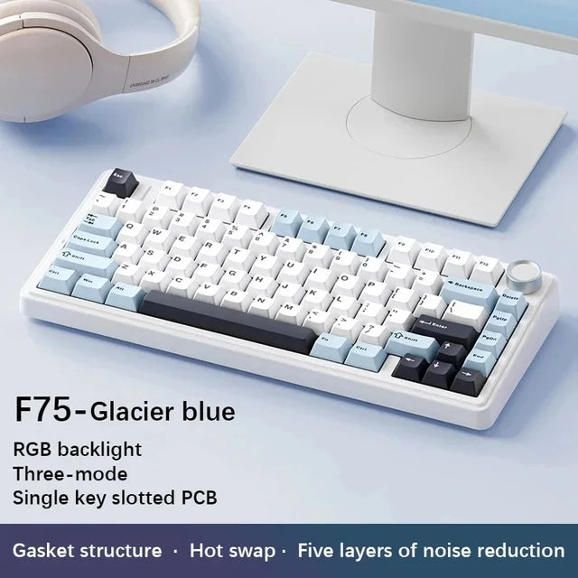 Teclado Mecánico Gaming AULA F75 RGB Inalámbrico