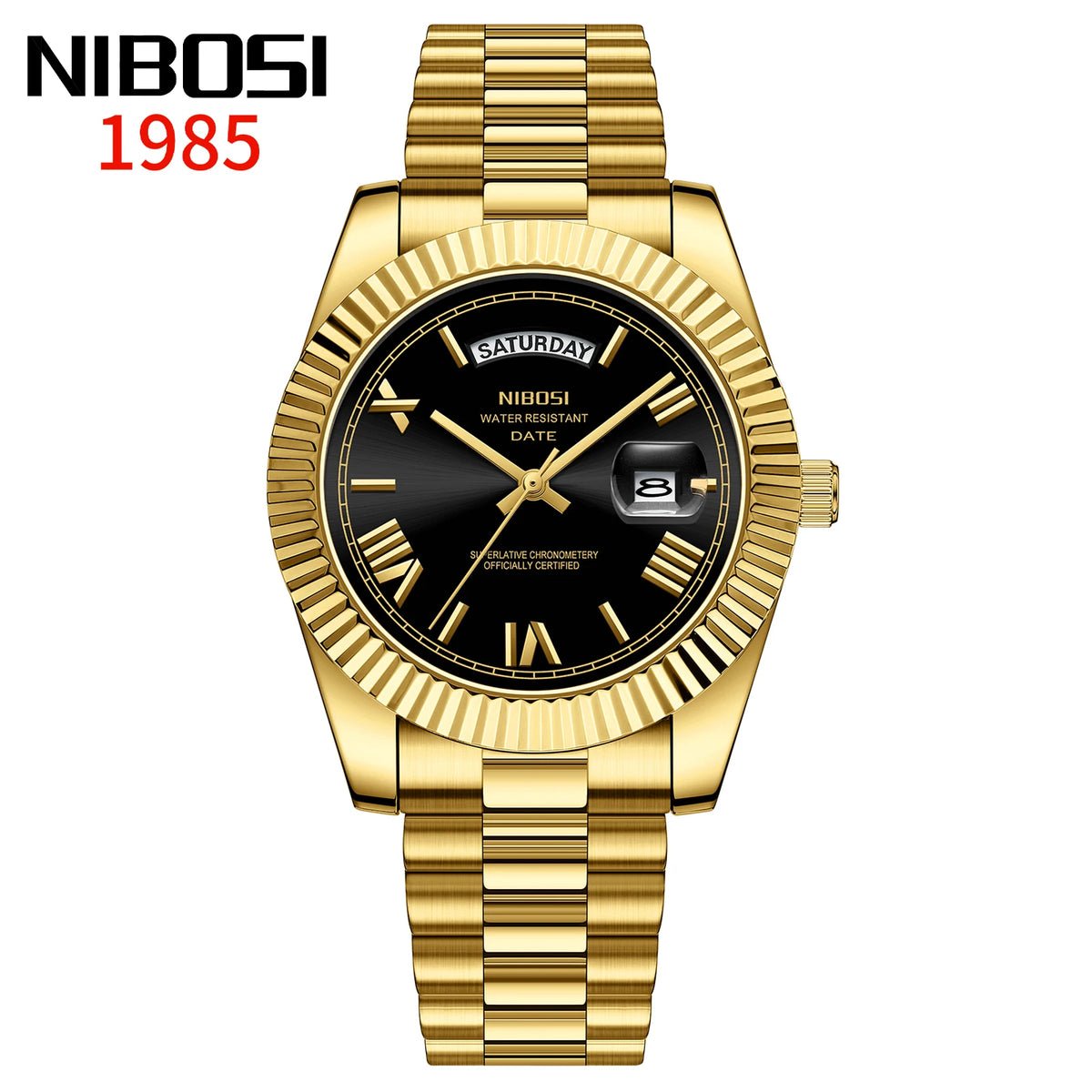 Reloj Nibosi Acero con Fecha