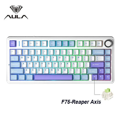 Teclado Mecánico Gaming AULA F75 RGB Inalámbrico