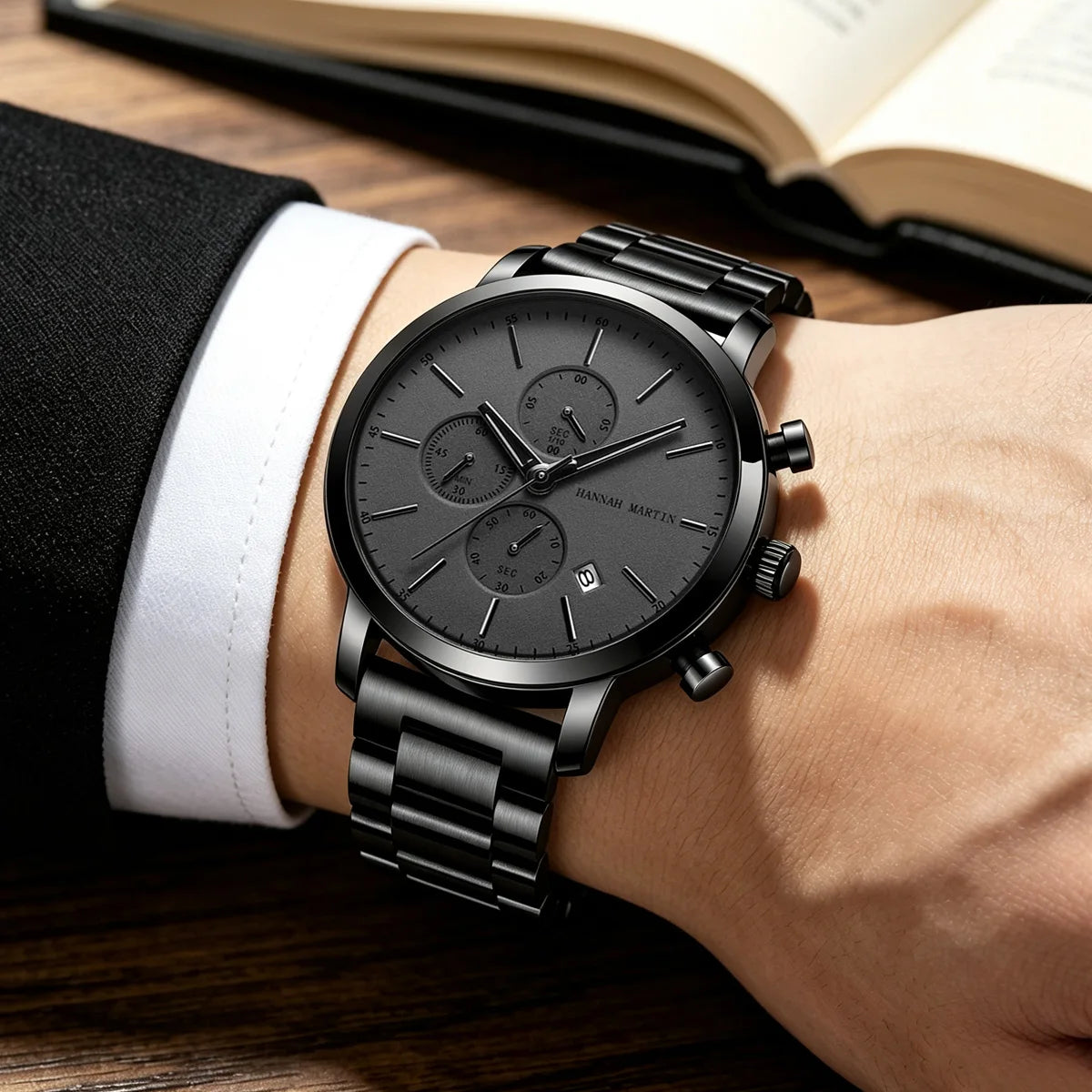 Reloj Hannah Martin Acero Negro
