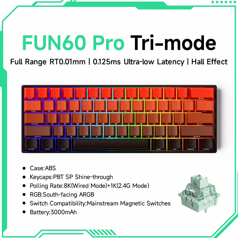 Teclado Mecánico Gaming Akko FUN60 RGB 60%