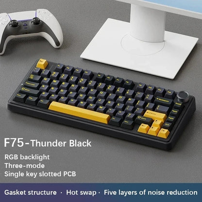 Teclado Mecánico Gaming AULA F75 RGB Inalámbrico