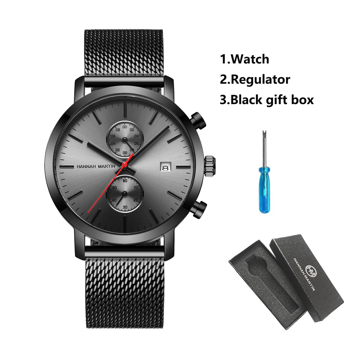 Reloj Hannah Martin Acero Negro