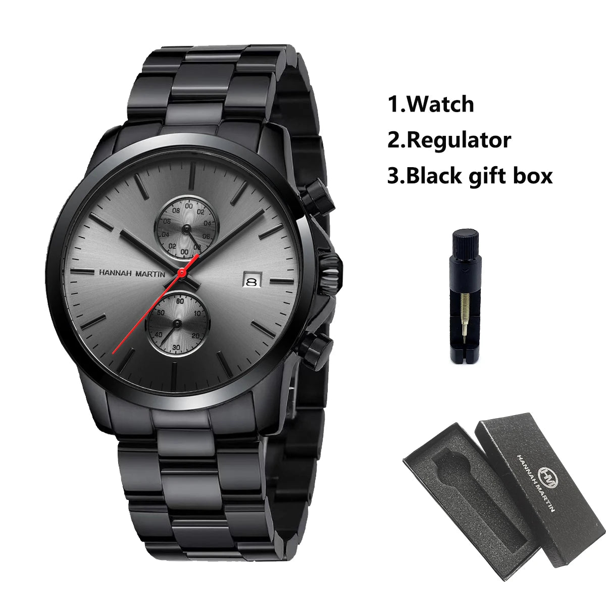 Reloj Hannah Martin Acero Negro