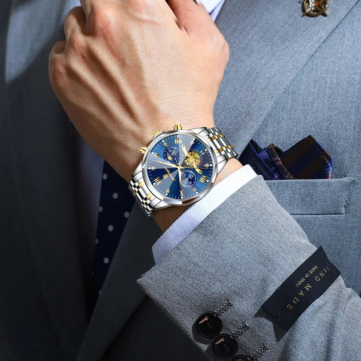 Reloj POEDAGAR Cronógrafo de Acero