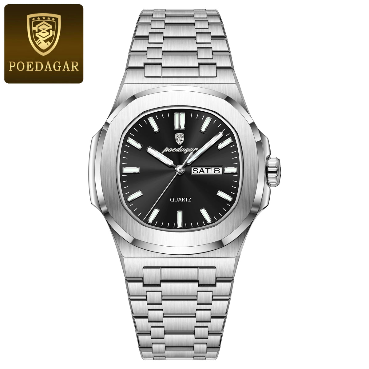 Reloj POEDAGAR Militar Cuadrado con Caja