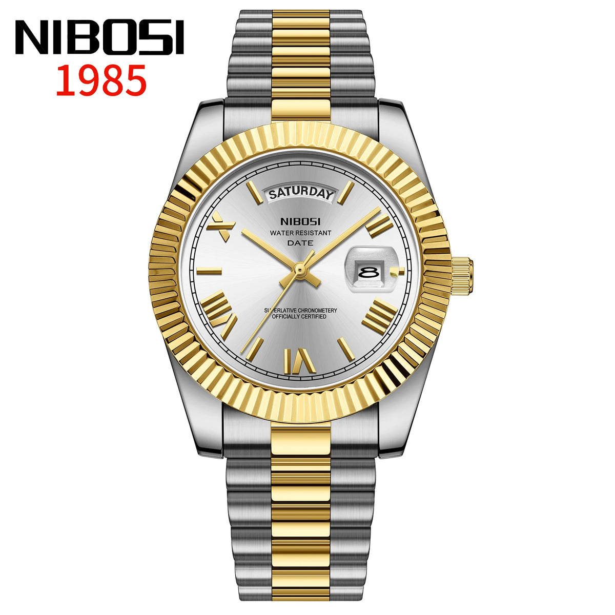 Reloj Nibosi Acero con Fecha