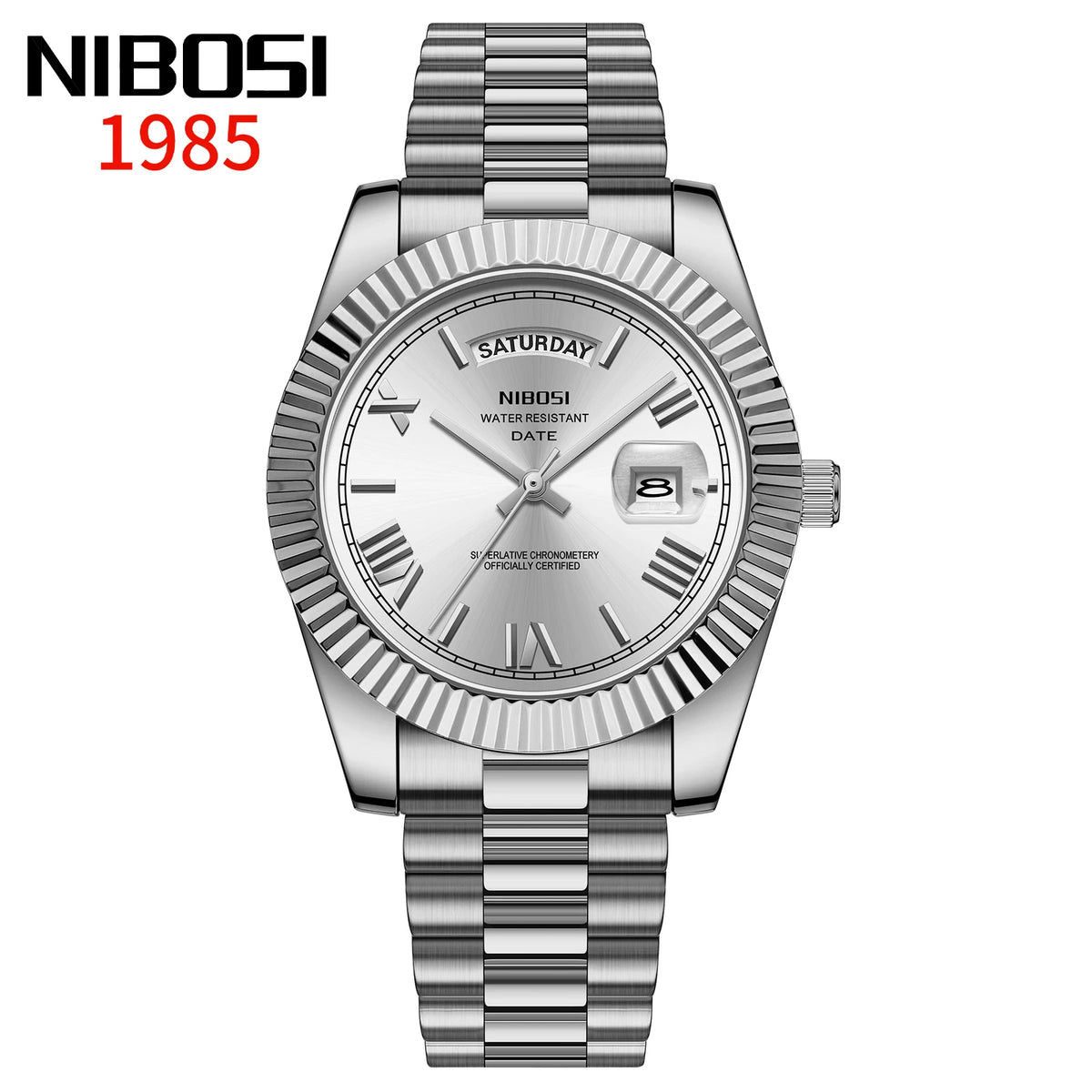 Reloj Nibosi Acero con Fecha