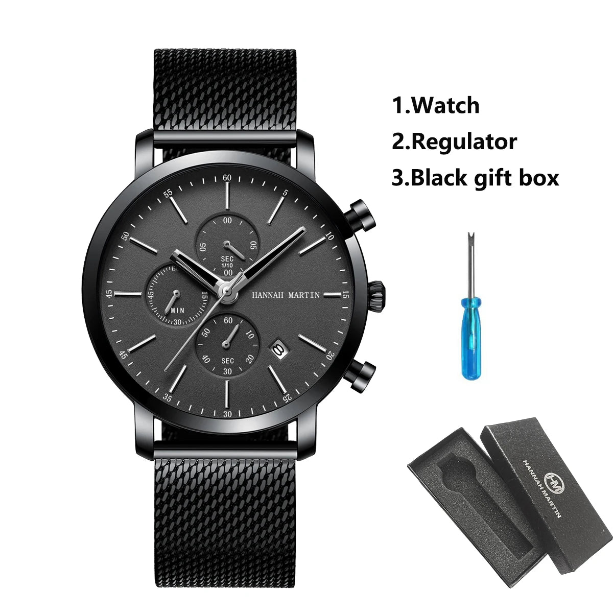 Reloj Hannah Martin Acero Negro