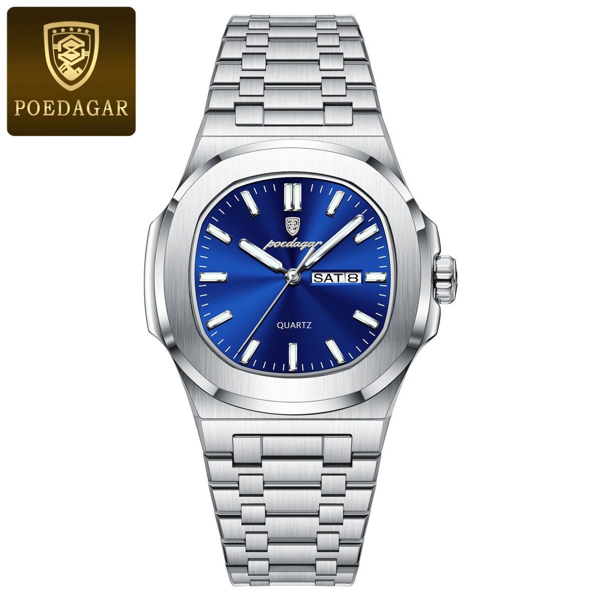 Reloj POEDAGAR Militar Cuadrado con Caja