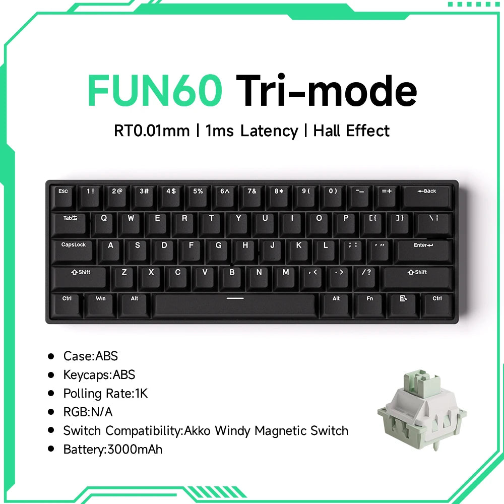 Teclado Mecánico Gaming Akko FUN60 RGB 60%