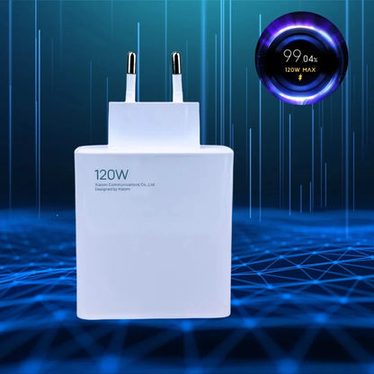 Oiginal 120W Charger Turbo Fast Charge Eu/Us Hypercharge Adapter for Xiaomi Redmi Note 11 12 13 Pro Plus 5G Mi 14 13 13T Cable
