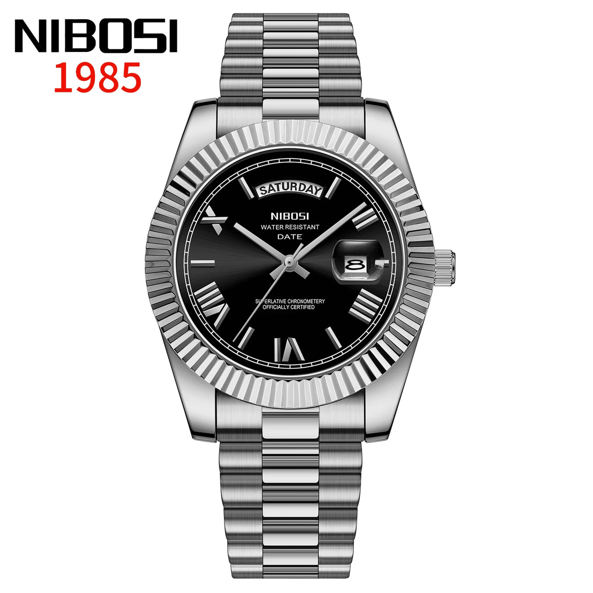 Reloj Nibosi Acero con Fecha