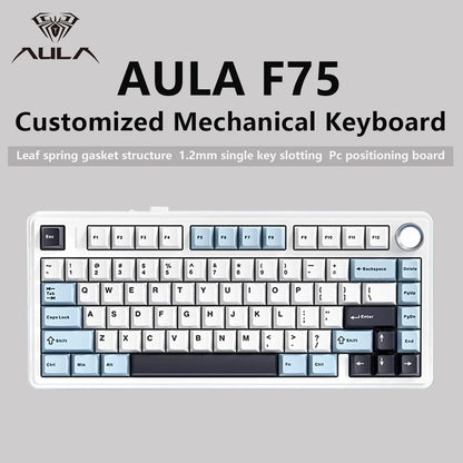 Teclado Mecánico Gaming AULA F75 RGB Inalámbrico