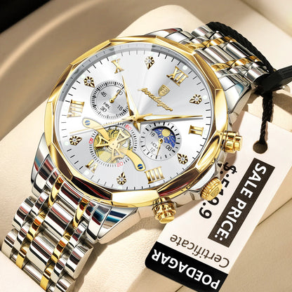 Reloj POEDAGAR Cronógrafo de Acero