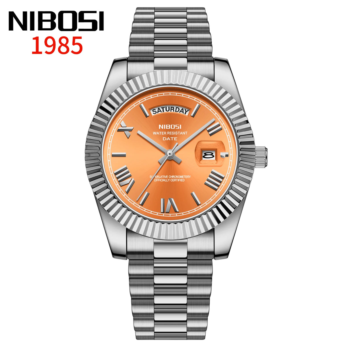 Reloj Nibosi Acero con Fecha
