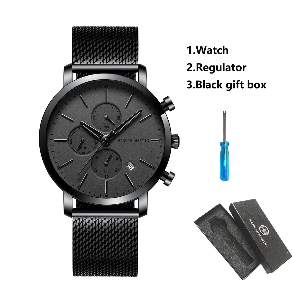 Reloj Hannah Martin Acero Negro