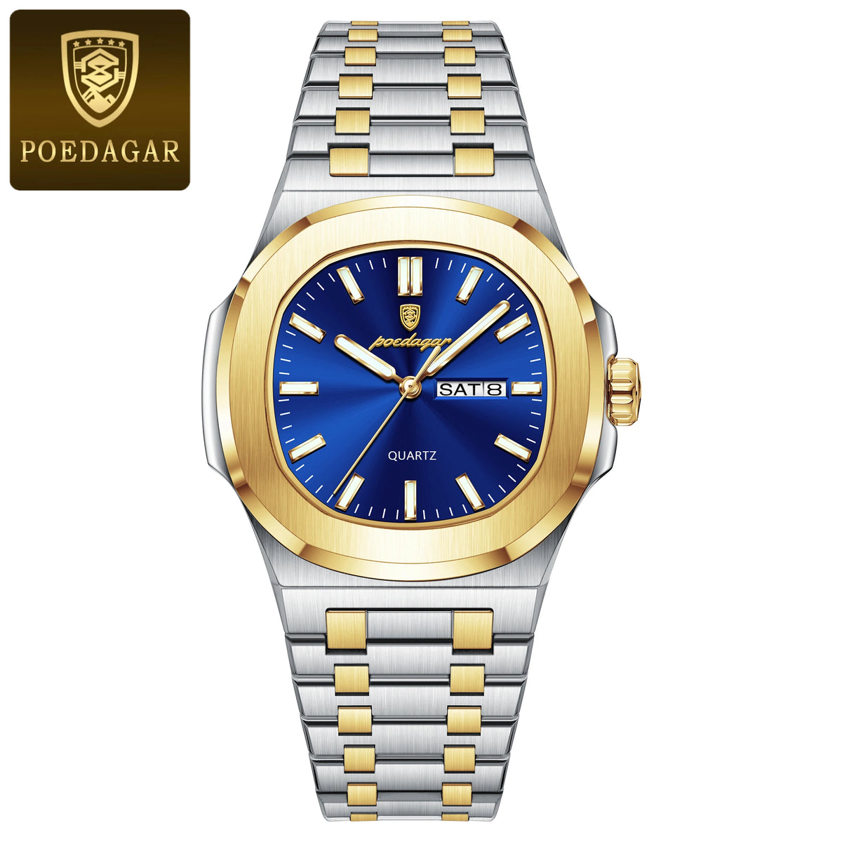 Reloj POEDAGAR Militar Cuadrado con Caja