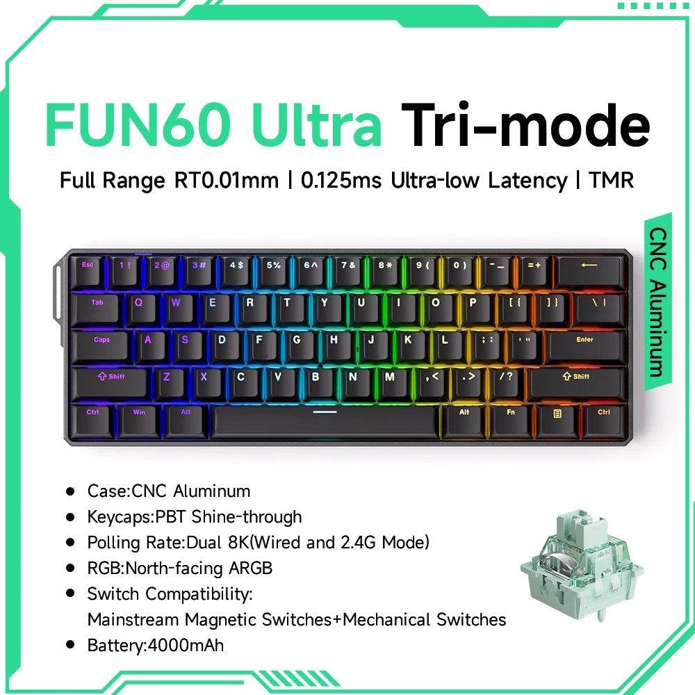 Teclado Mecánico Gaming Akko FUN60 RGB 60%