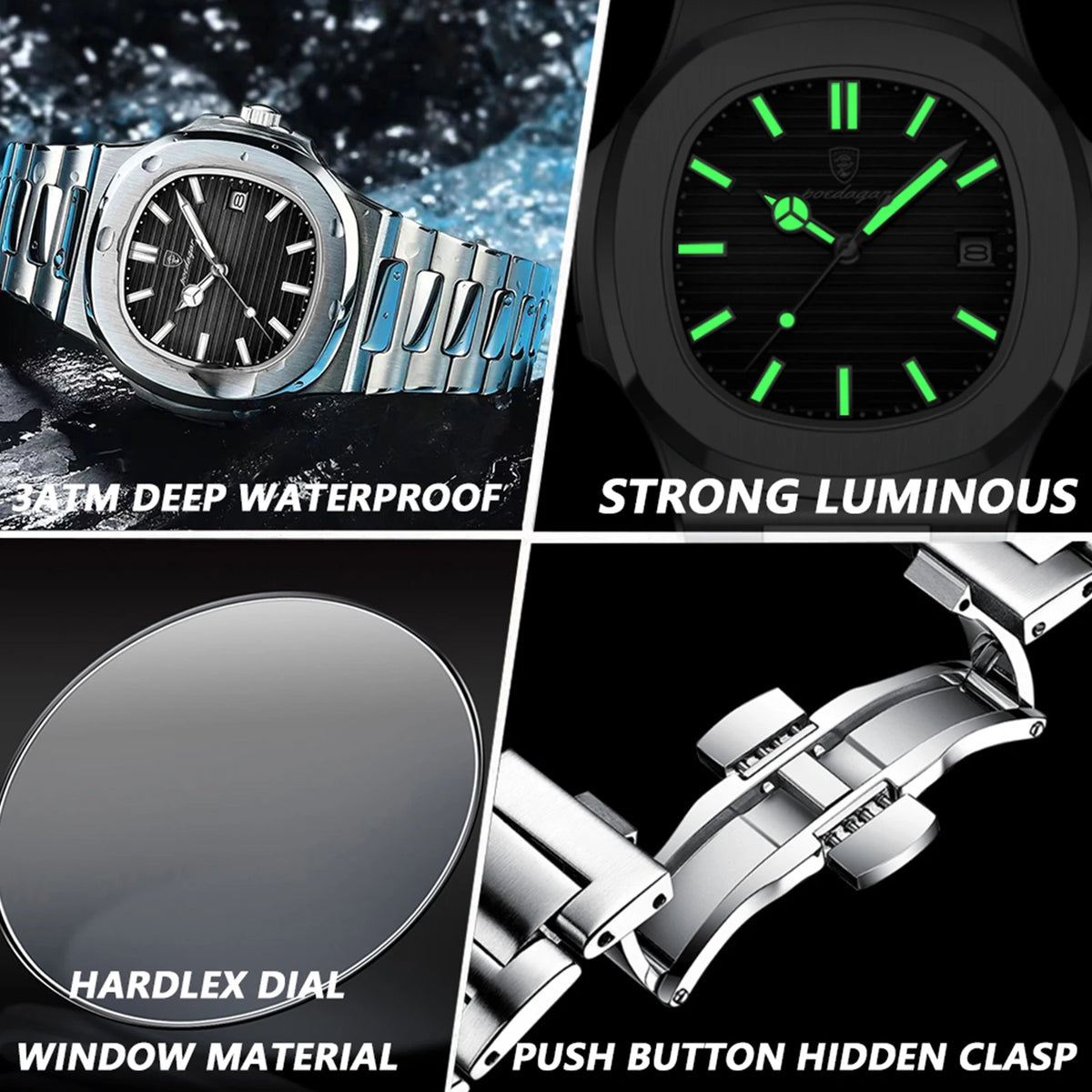Reloj POEDAGAR Esfera Cuadrada