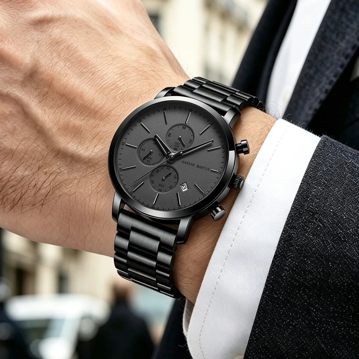 Reloj Hannah Martin Acero Negro