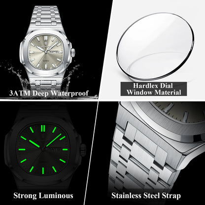 Reloj POEDAGAR Militar Cuadrado con Caja