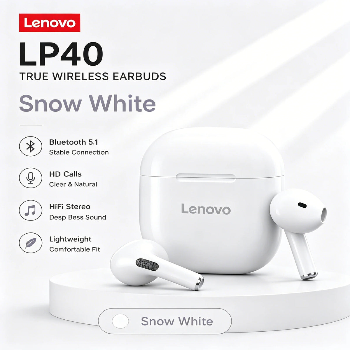 Auriculares Lenovo LP40 Bluetooth 5.4