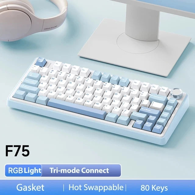 Teclado Mecánico Gaming AULA F75 RGB Inalámbrico