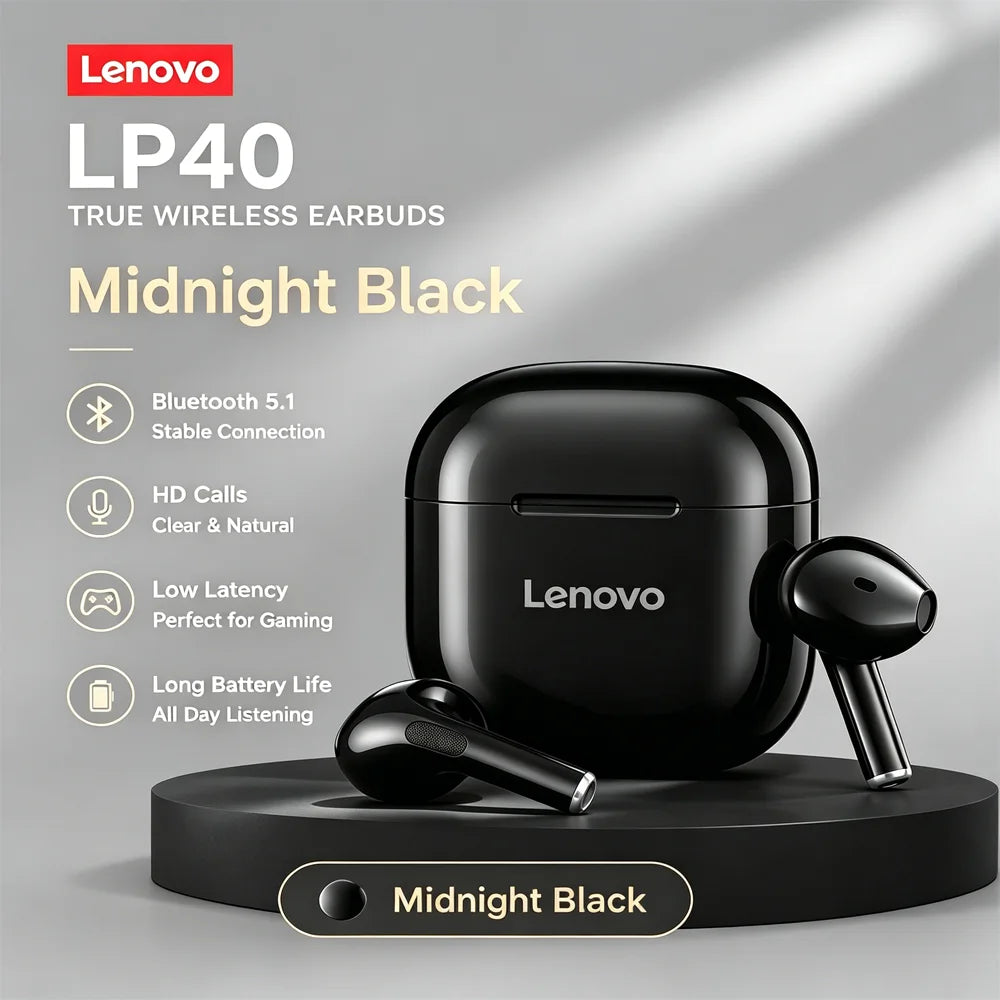 Auriculares Lenovo LP40 Bluetooth 5.4