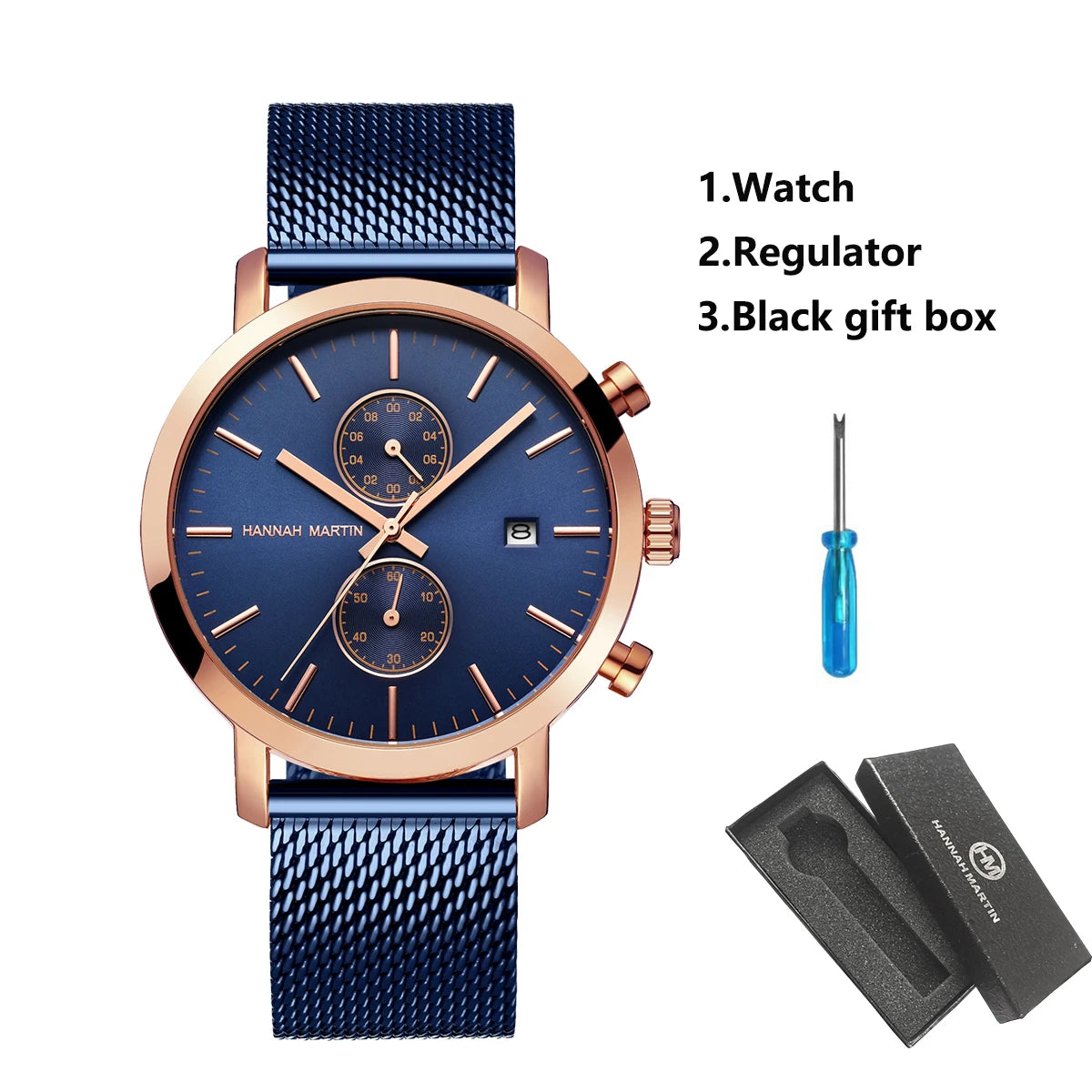 Reloj Hannah Martin Acero Negro