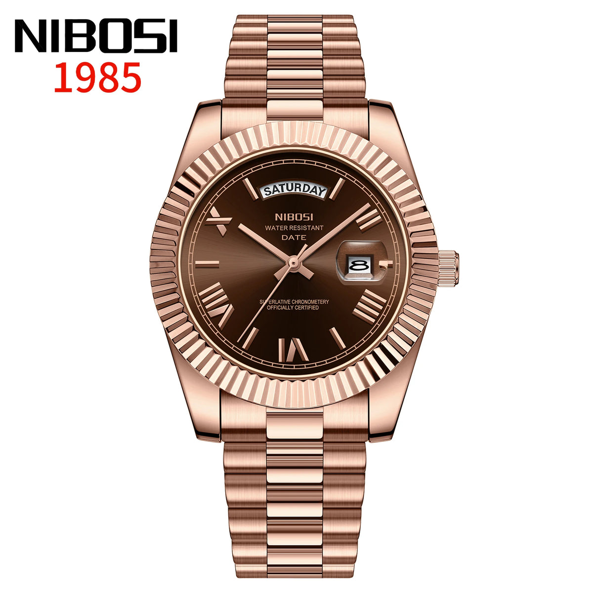 Reloj Nibosi Acero con Fecha