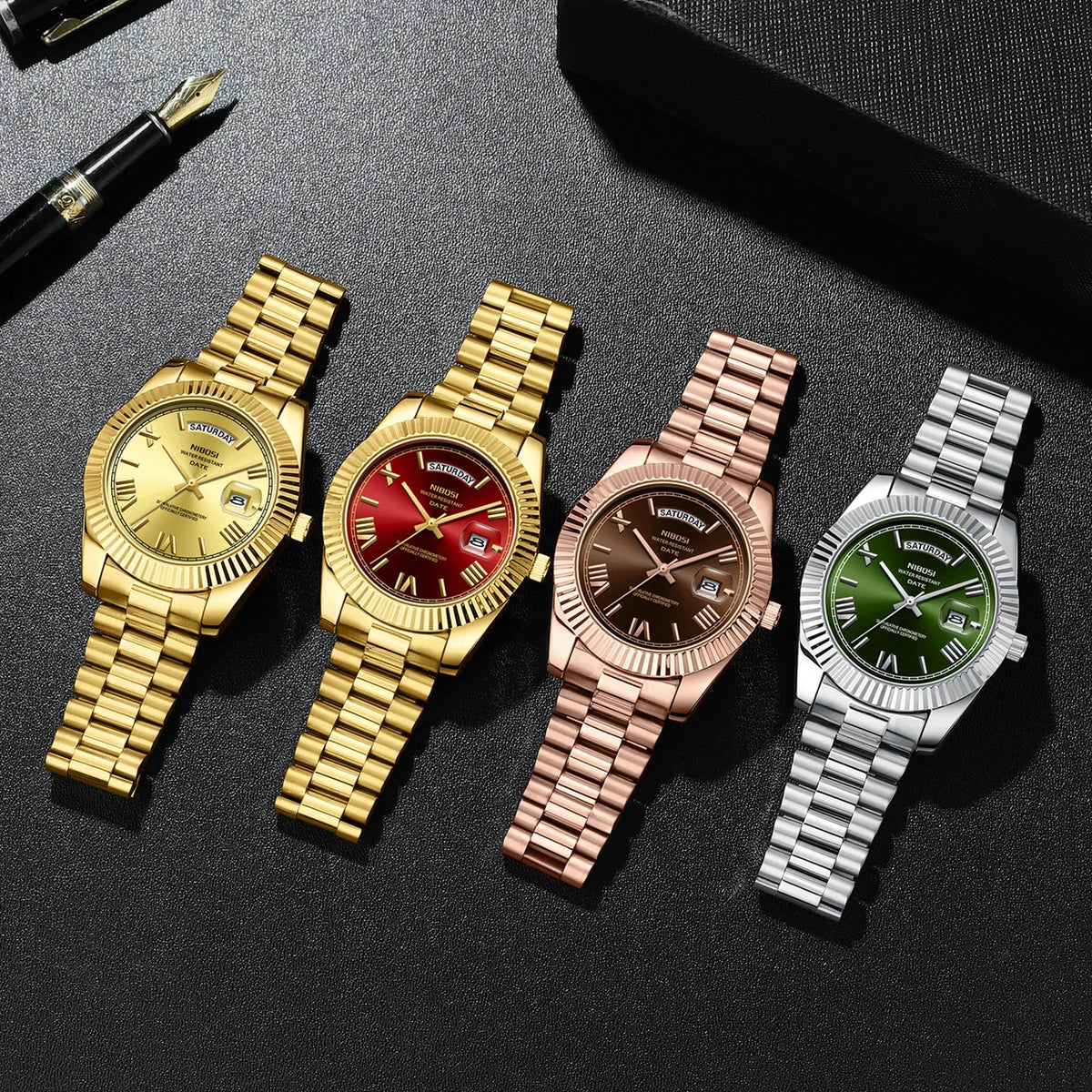 Reloj Nibosi Acero con Fecha