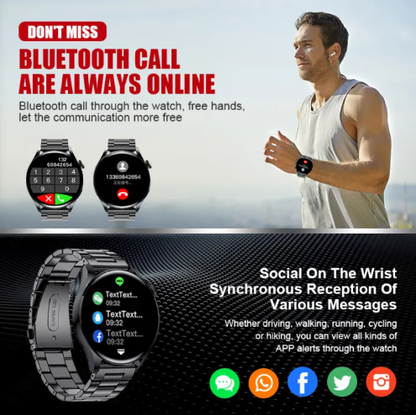 Smartwatch deportivo negro con correa metalica - additional image 28